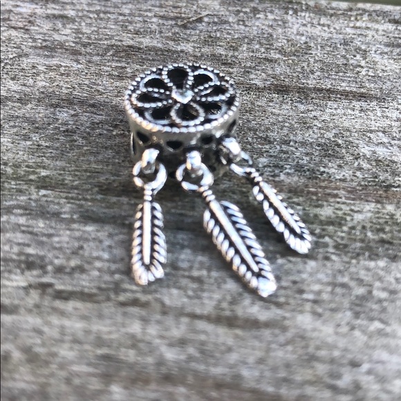 Dream catcher feathers charm pendant silver New! - Picture 3 of 5